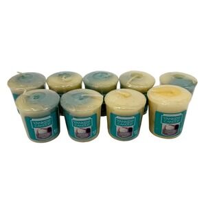NEW Yankee Candle Catching Rays Votive Candles Lot of 9 New 1.75 oz - Blue Cream